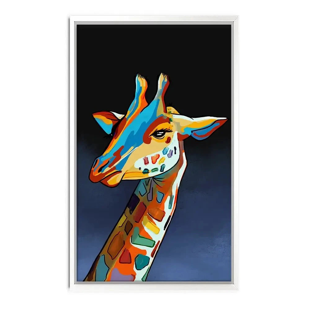Multicoloured Giraffe Canvas Print Multicoloured Giraffe Canvas Print wall art product Independent