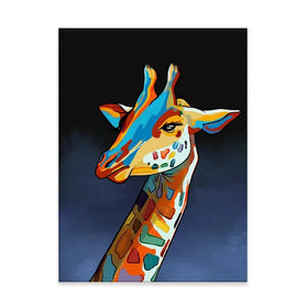 Multicoloured Giraffe Canvas Print Multicoloured Giraffe Canvas Print wall art product Independent