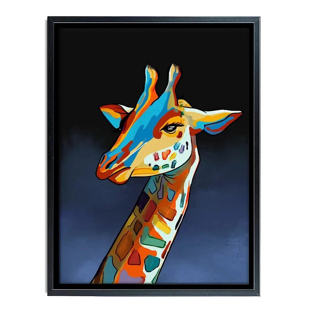 Multicoloured Giraffe Canvas Print Multicoloured Giraffe Canvas Print wall art product Independent