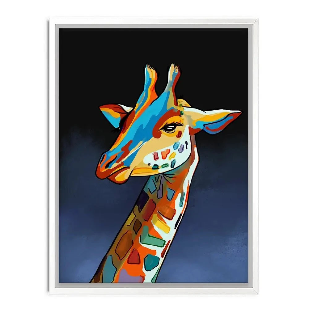 Multicoloured Giraffe Canvas Print Multicoloured Giraffe Canvas Print wall art product Independent
