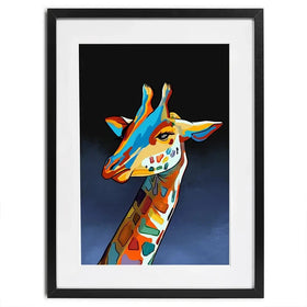 Multicoloured Giraffe Framed Art Print Multicoloured Giraffe Framed Art Print wall art product Independent