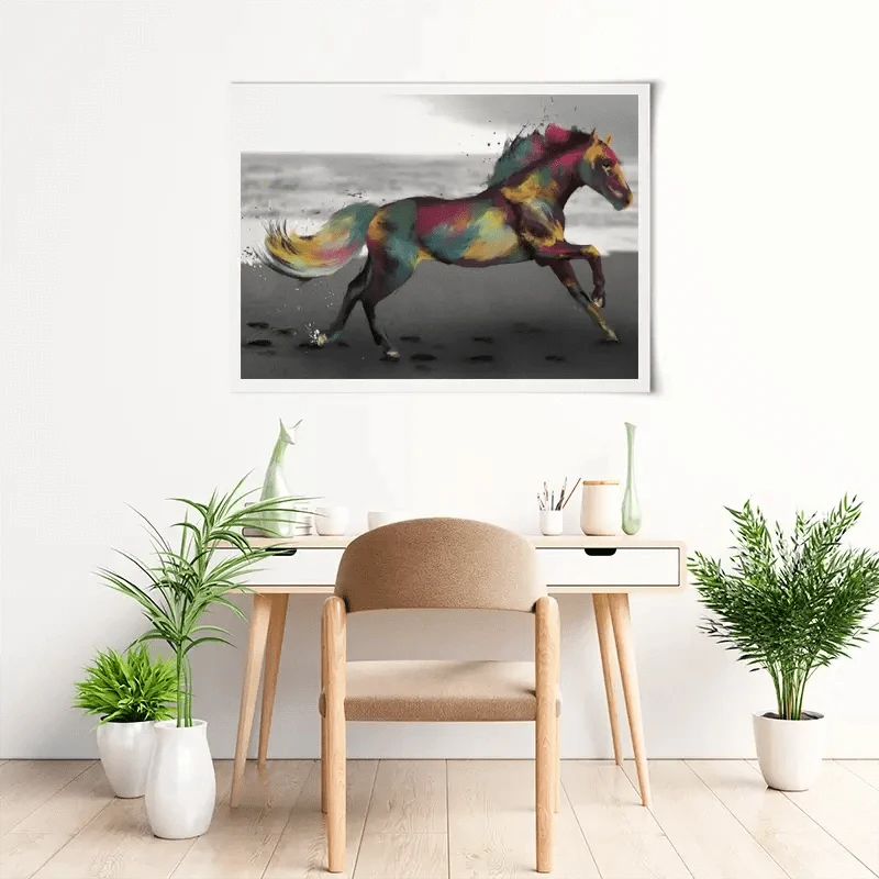 Multicoloured Horse Art Print Multicoloured Horse Art Print wall art product Aimee Linzi