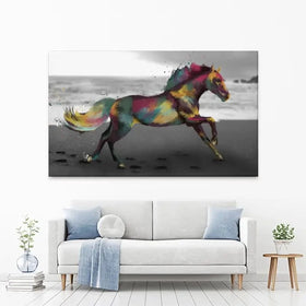 Multicoloured Horse Canvas Print Multicoloured Horse Canvas Print wall art product Aimee Linzi