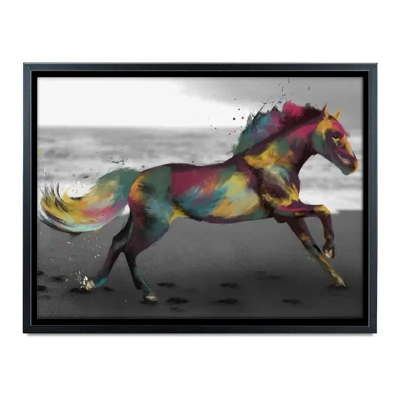 Multicoloured Horse Canvas Print Multicoloured Horse Canvas Print wall art product Aimee Linzi