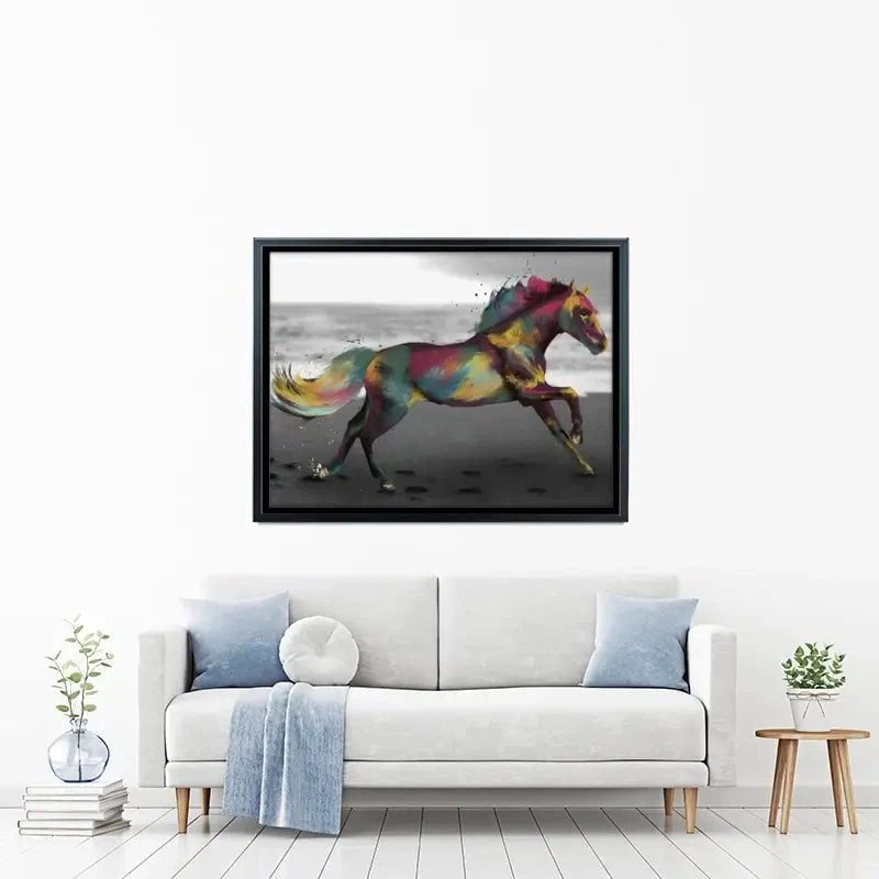 Multicoloured Horse Canvas Print Multicoloured Horse Canvas Print wall art product Aimee Linzi