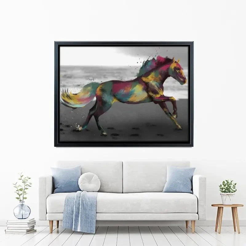 Multicoloured Horse Canvas Print Multicoloured Horse Canvas Print wall art product Aimee Linzi