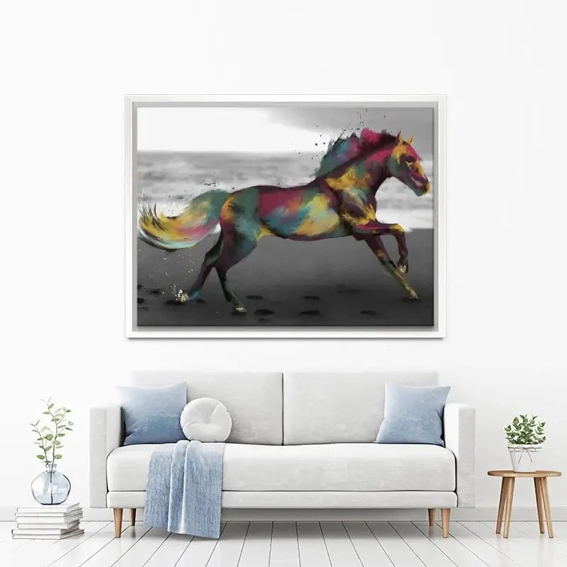 Multicoloured Horse Canvas Print Multicoloured Horse Canvas Print wall art product Aimee Linzi