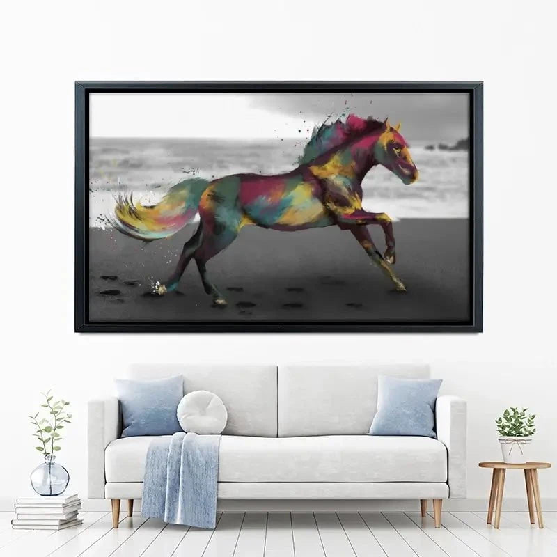 Multicoloured Horse Canvas Print Multicoloured Horse Canvas Print wall art product Aimee Linzi