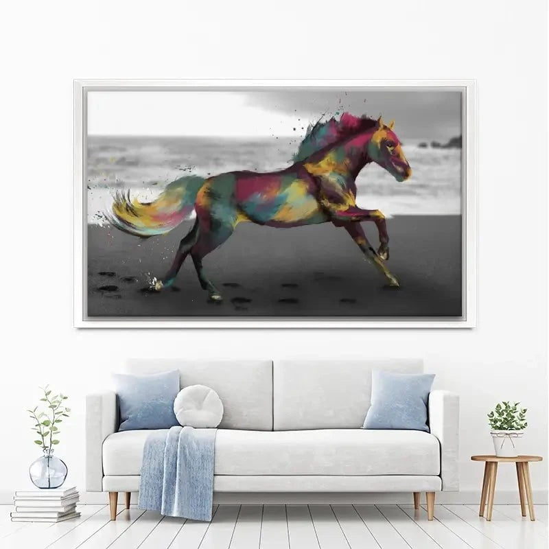Multicoloured Horse Canvas Print Multicoloured Horse Canvas Print wall art product Aimee Linzi