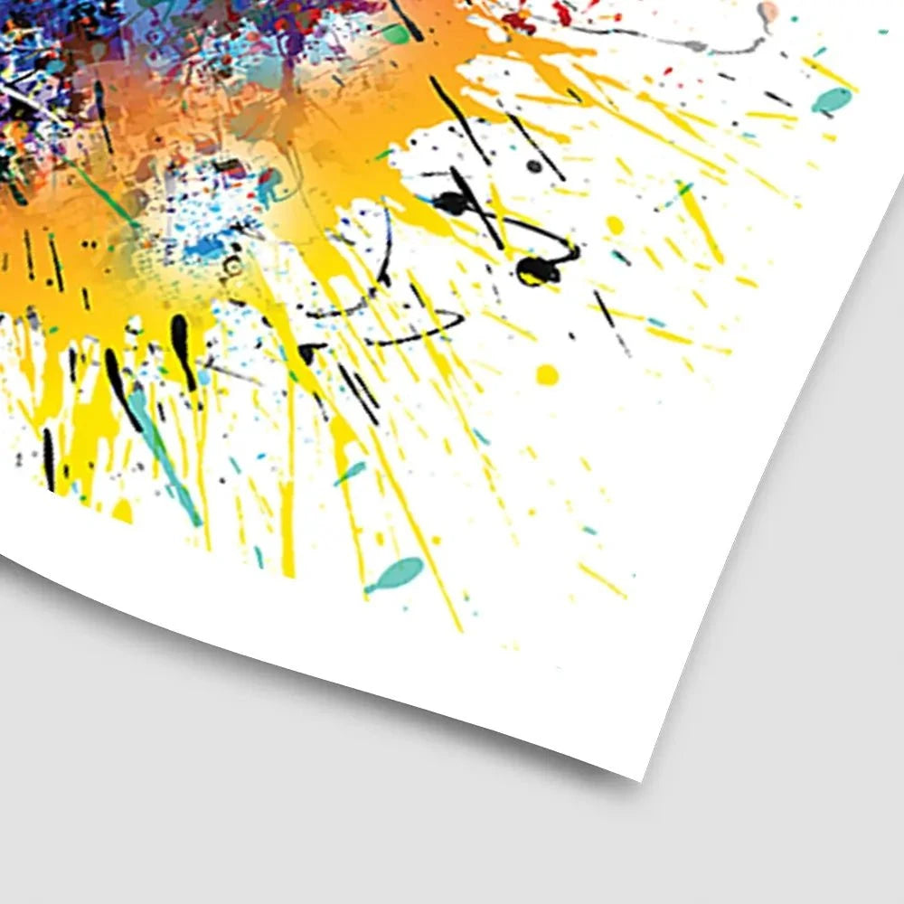 Multicoloured Tiger Paint Splash Art Print Multicoloured Tiger Paint Splash Art Print | Colourful Tiger Artwork wall art product ARTEMENKO VALENTYN / Shutterstock