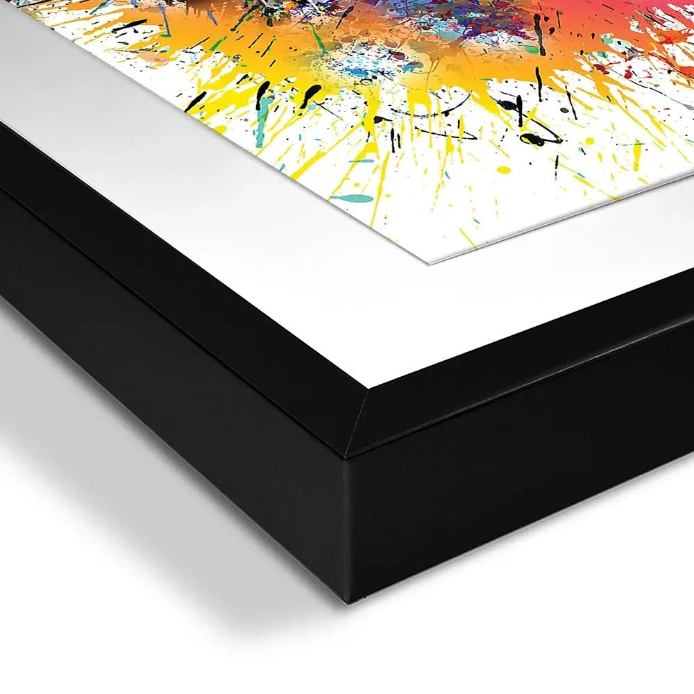 Multicoloured Tiger Paint Splash Framed Art Print Multicoloured Tiger Paint Splash Framed Art Print | Tiger Framed Print wall art product ARTEMENKO VALENTYN / Shutterstock