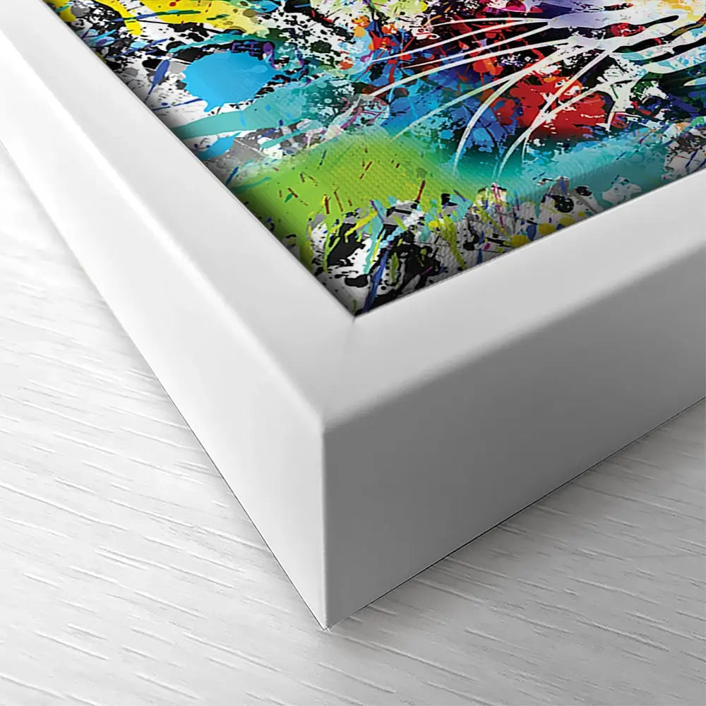 Multicoloured Tiger Paint Splash Oversized Canvas Print Multicoloured Tiger Paint Splash Oversized Canvas Print wall art product ARTEMENKO VALENTYN / Shutterstock