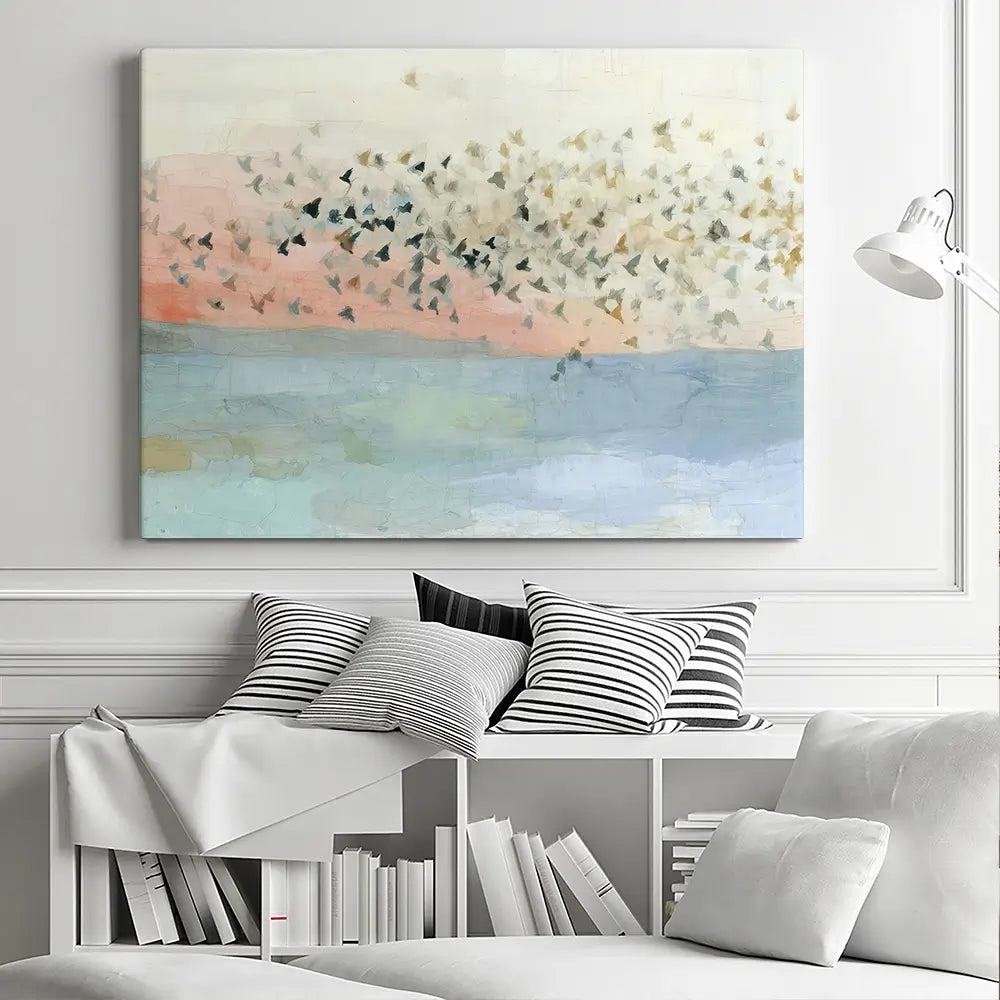 Murmuration Of Birds Canvas Print Murmuration Of Birds Canvas Print wall art product Chromatic Storm Studio