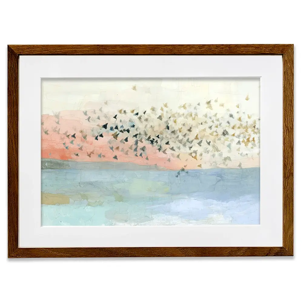 Murmuration Of Birds Framed Art Print Murmuration Of Birds Framed Art Print wall art product Chromatic Storm Studio