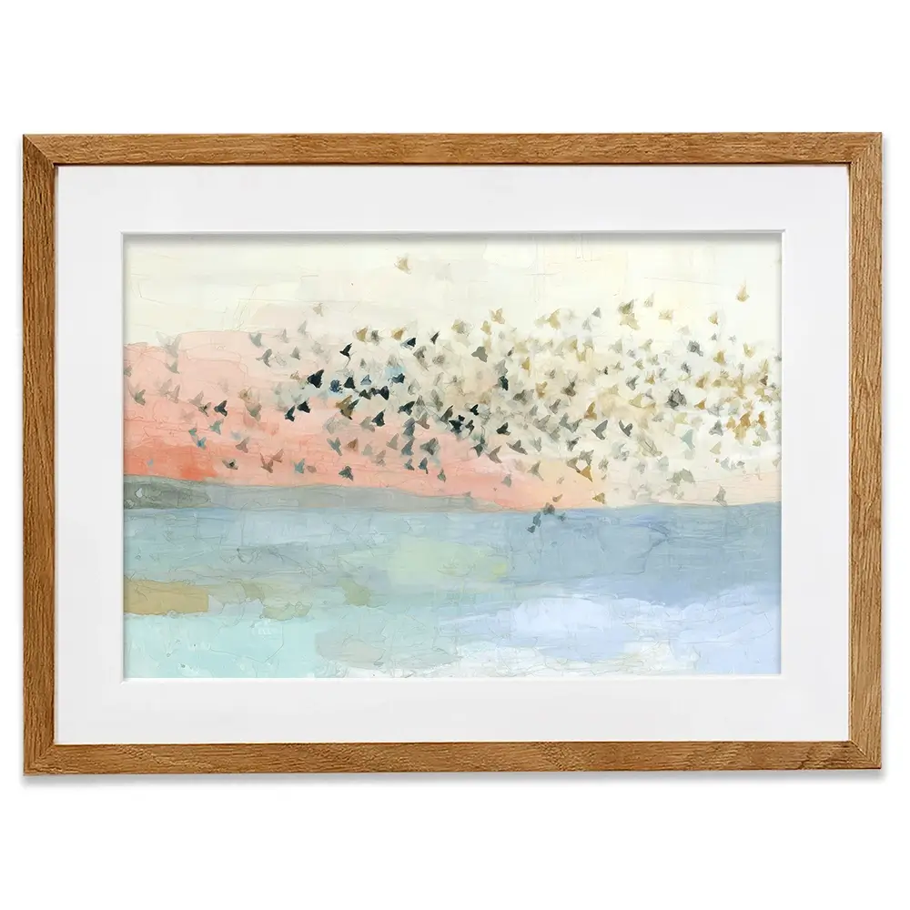 Murmuration Of Birds Framed Art Print Murmuration Of Birds Framed Art Print wall art product Chromatic Storm Studio