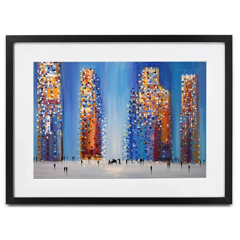 Music In The City Framed Art Print Music In The City Framed Art Print wall art product Ekaterina Ermilkina