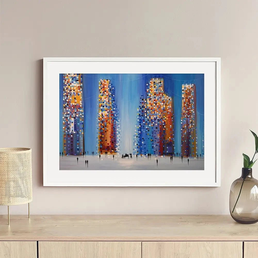 Music In The City Framed Art Print Music In The City Framed Art Print wall art product Ekaterina Ermilkina