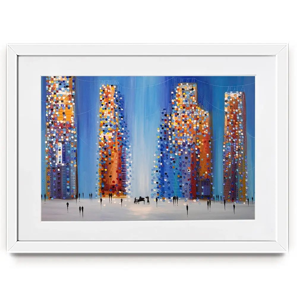 Music In The City Framed Art Print Music In The City Framed Art Print wall art product Ekaterina Ermilkina