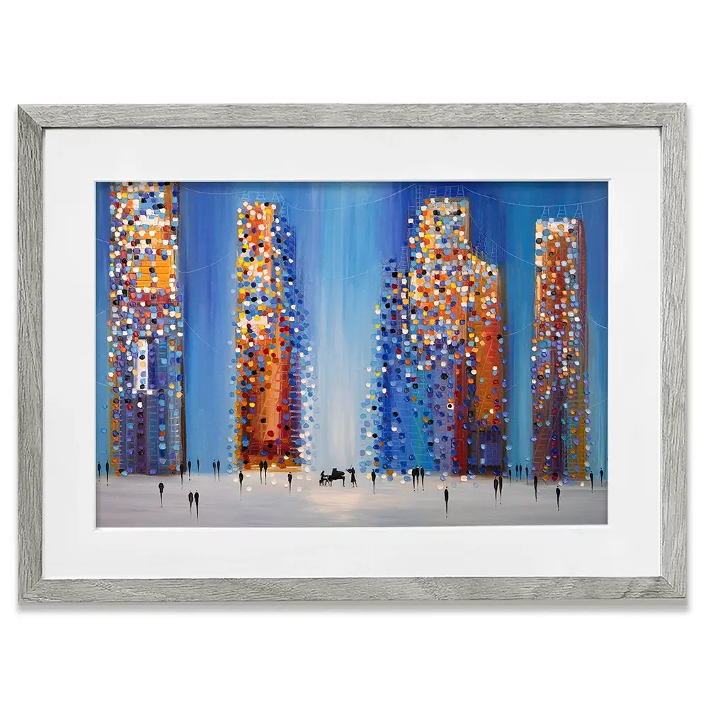 Music In The City Framed Art Print Music In The City Framed Art Print wall art product Ekaterina Ermilkina