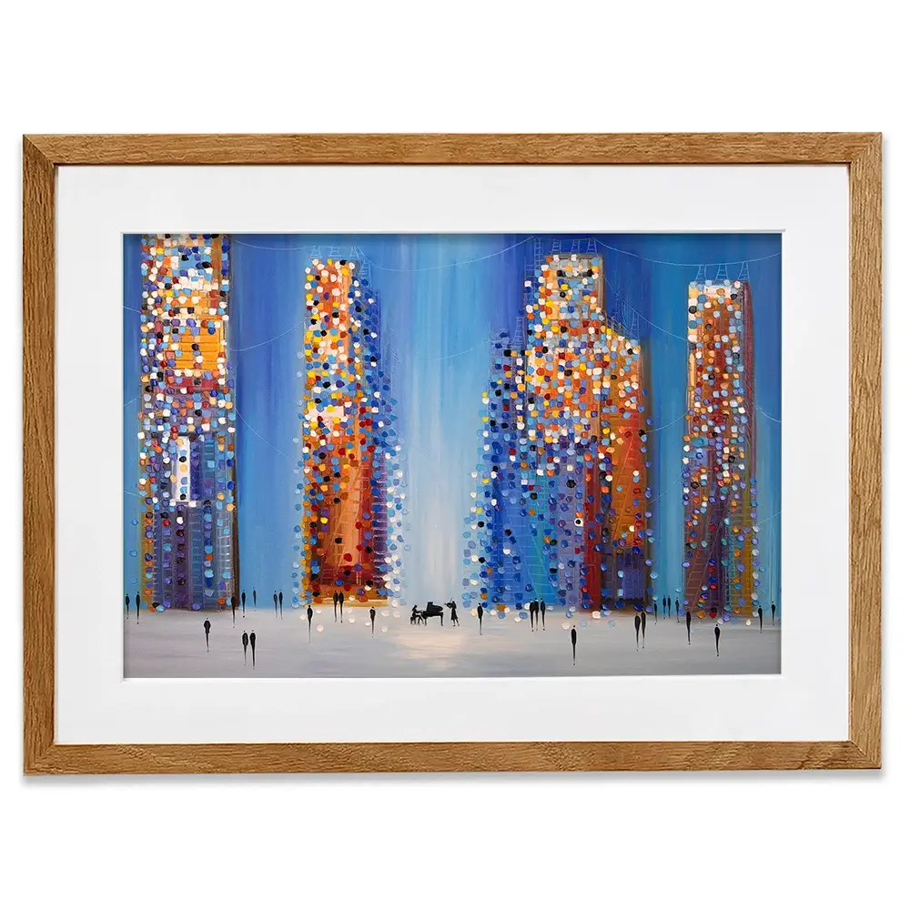 Music In The City Framed Art Print Music In The City Framed Art Print wall art product Ekaterina Ermilkina