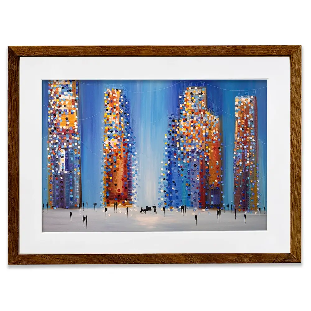 Music In The City Framed Art Print Music In The City Framed Art Print wall art product Ekaterina Ermilkina