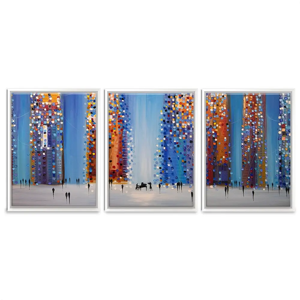 Music In The City Trio Canvas Print Music In The City Trio Canvas Print | Triptych canvas Art wall art product Ekaterina Ermilkina