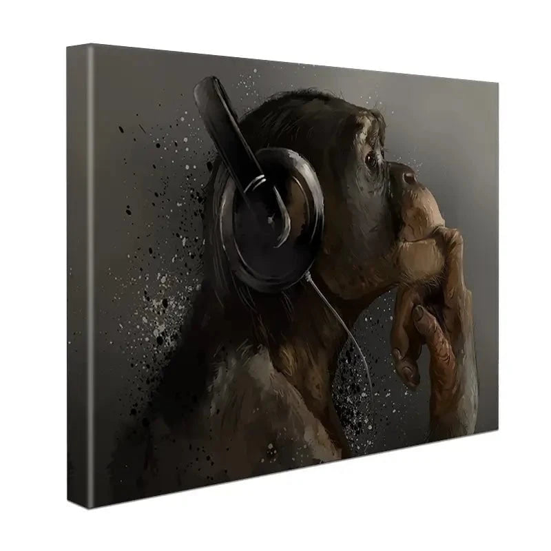 Musical Chimpanzee Canvas Print Musical Chimpanzee Canvas Print wall art product Lorri Kajenna / Shutterstock