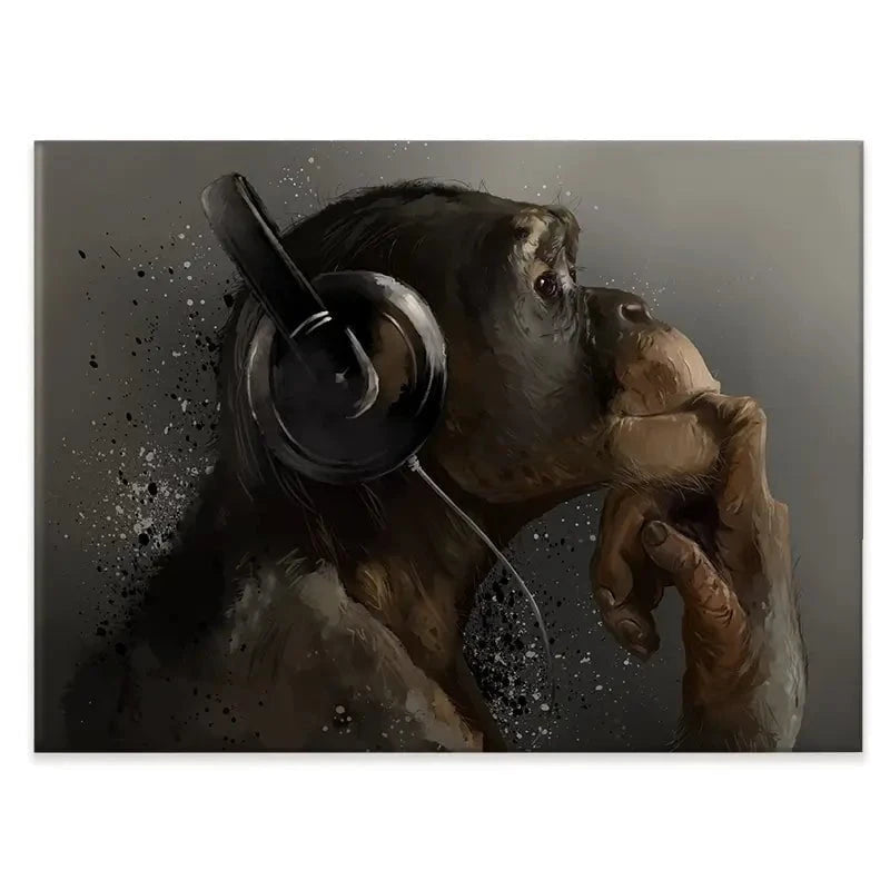 Musical Chimpanzee Canvas Print Musical Chimpanzee Canvas Print wall art product Lorri Kajenna / Shutterstock