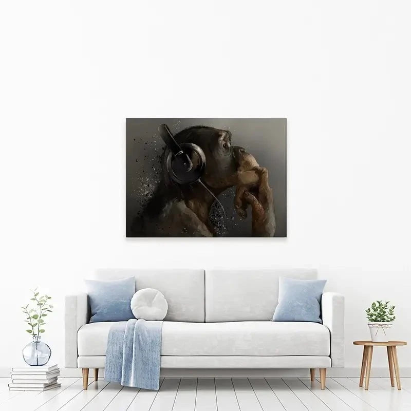 Musical Chimpanzee Canvas Print Musical Chimpanzee Canvas Print wall art product Lorri Kajenna / Shutterstock