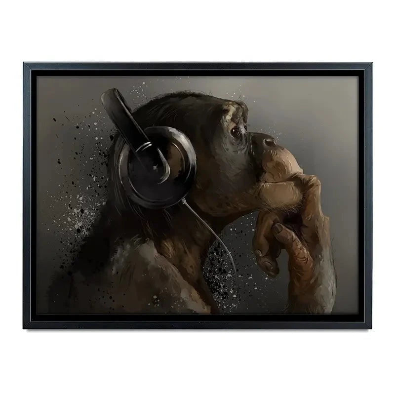 Musical Chimpanzee Canvas Print Musical Chimpanzee Canvas Print wall art product Lorri Kajenna / Shutterstock