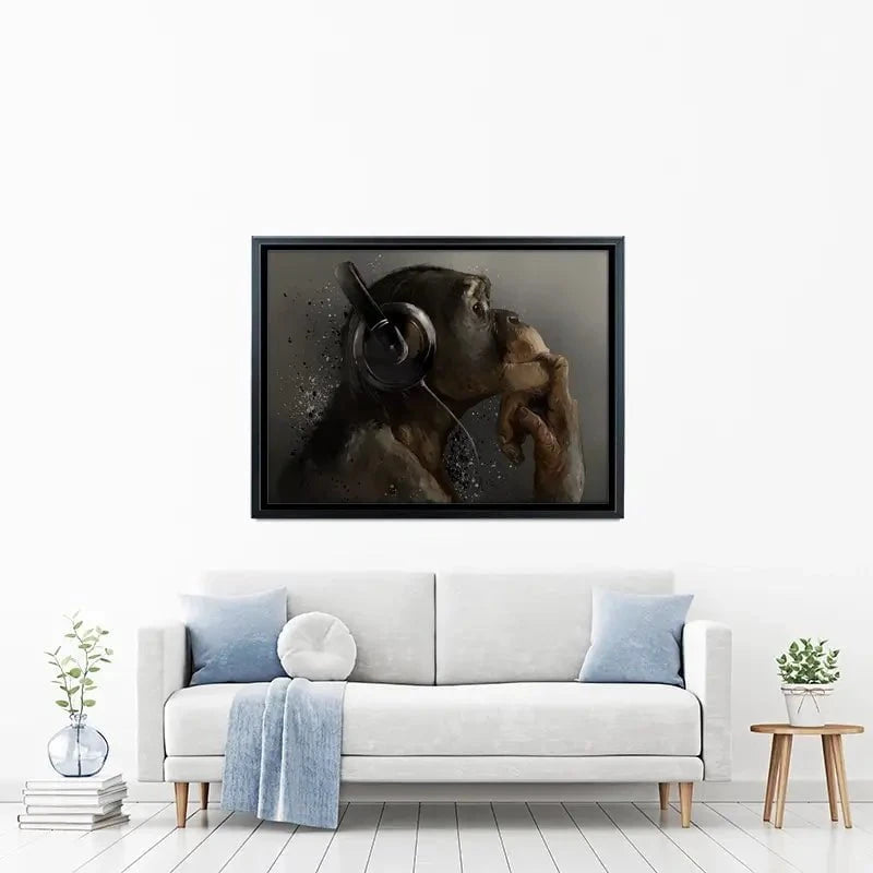 Musical Chimpanzee Canvas Print Musical Chimpanzee Canvas Print wall art product Lorri Kajenna / Shutterstock