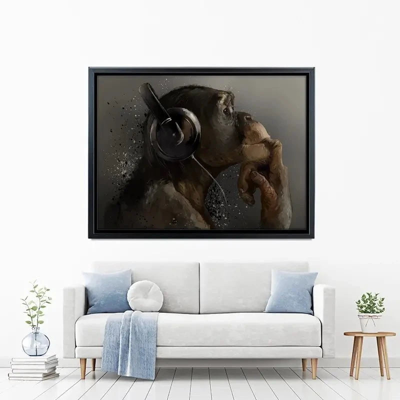 Musical Chimpanzee Canvas Print Musical Chimpanzee Canvas Print wall art product Lorri Kajenna / Shutterstock