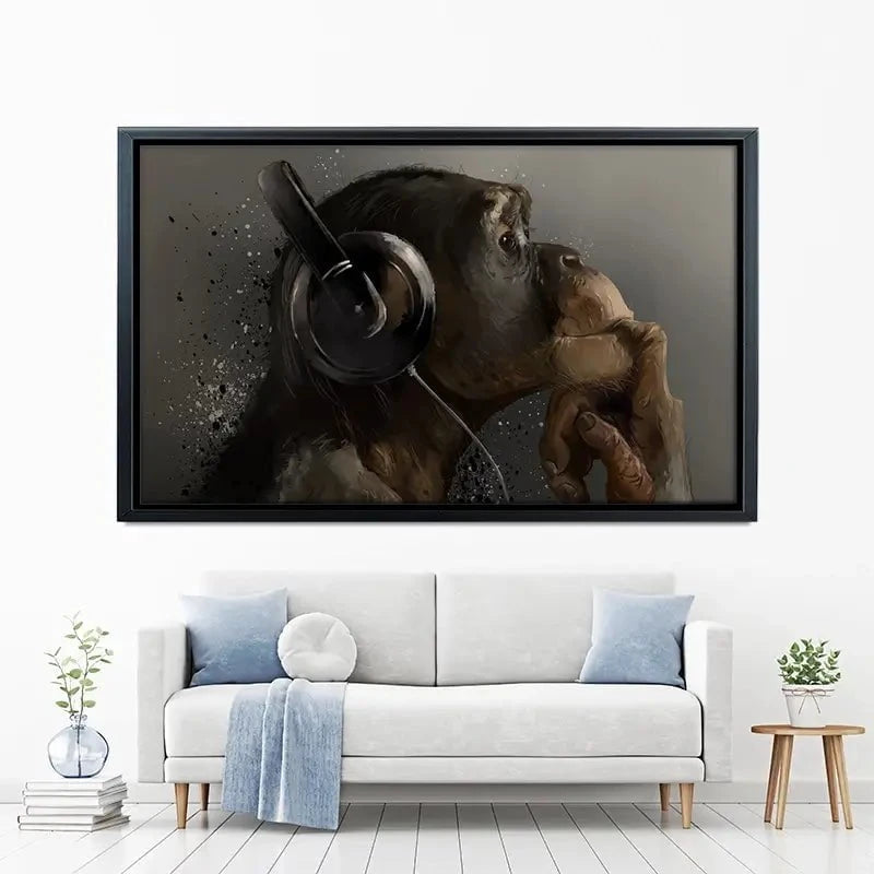 Musical Chimpanzee Canvas Print Musical Chimpanzee Canvas Print wall art product Lorri Kajenna / Shutterstock
