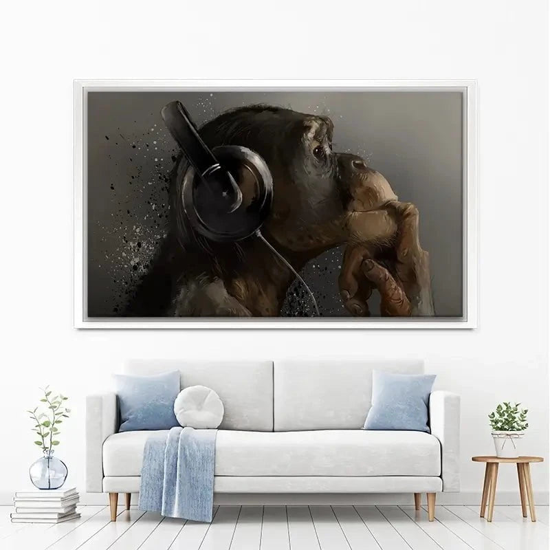 Musical Chimpanzee Canvas Print Musical Chimpanzee Canvas Print wall art product Lorri Kajenna / Shutterstock