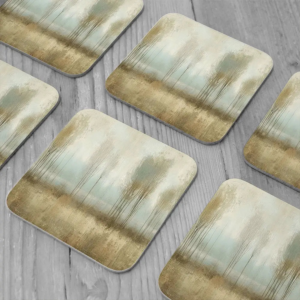 Muted Forest Coaster Set Muted Forest Coaster Set wall art product Art Print Shop