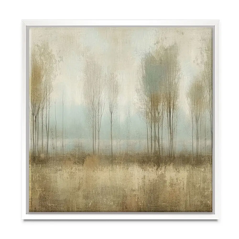 Muted Forest Square Canvas Print Muted Forest Square Canvas Print wall art product Art Print Shop