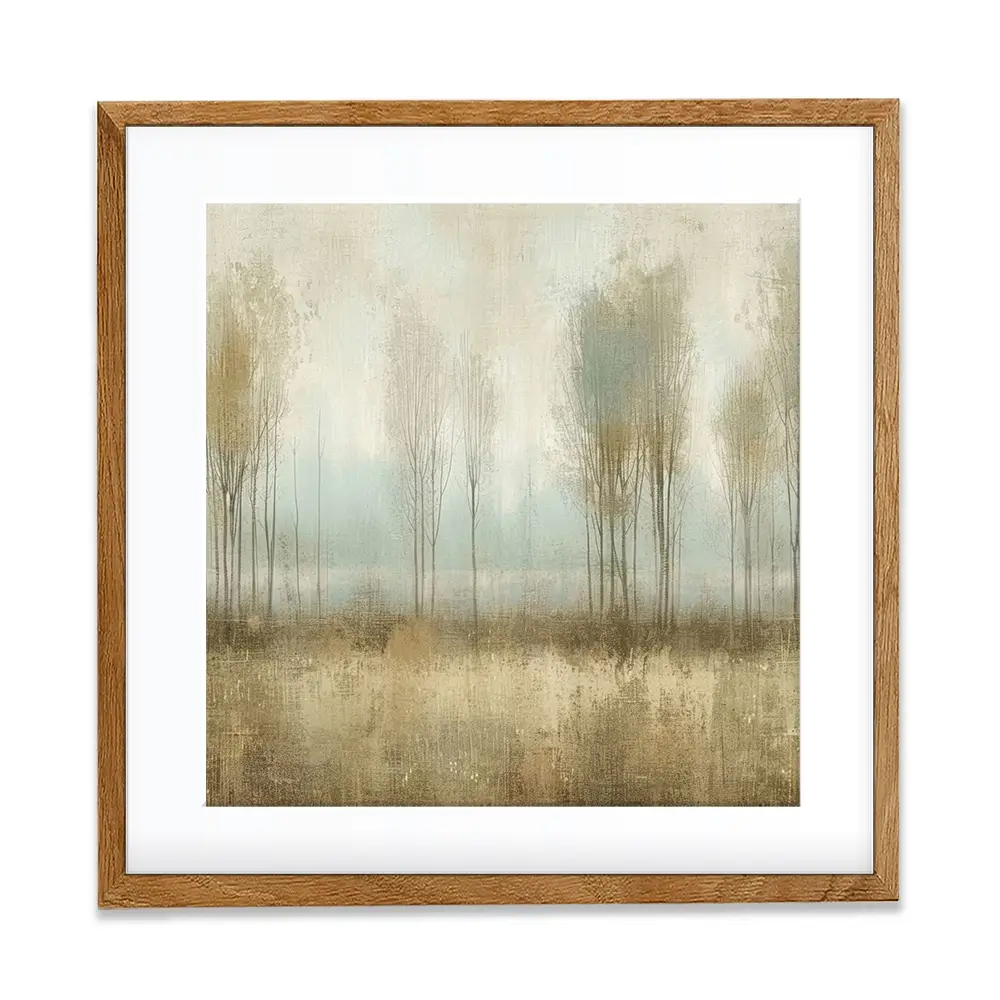 Muted Forest Square Framed Art Print Muted Forest Square Framed Art Print wall art product Art Print Shop