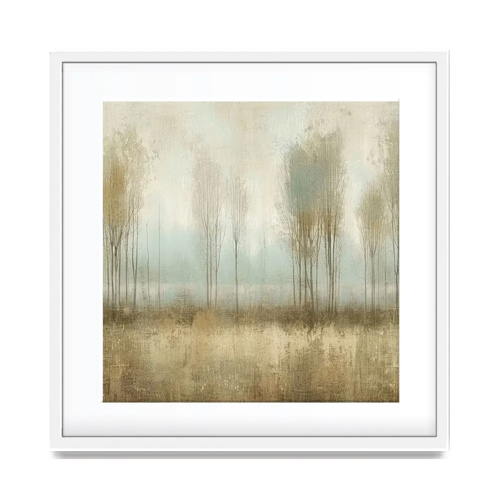 Muted Forest Square Framed Art Print Muted Forest Square Framed Art Print wall art product Art Print Shop