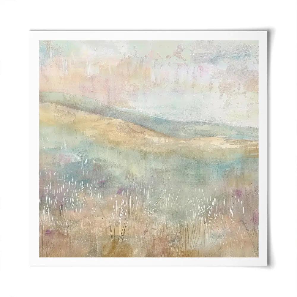 Muted Spring Landscape 1 Square Art Print Muted Spring Landscape 1 Square Art Print wall art product Art Print Shop