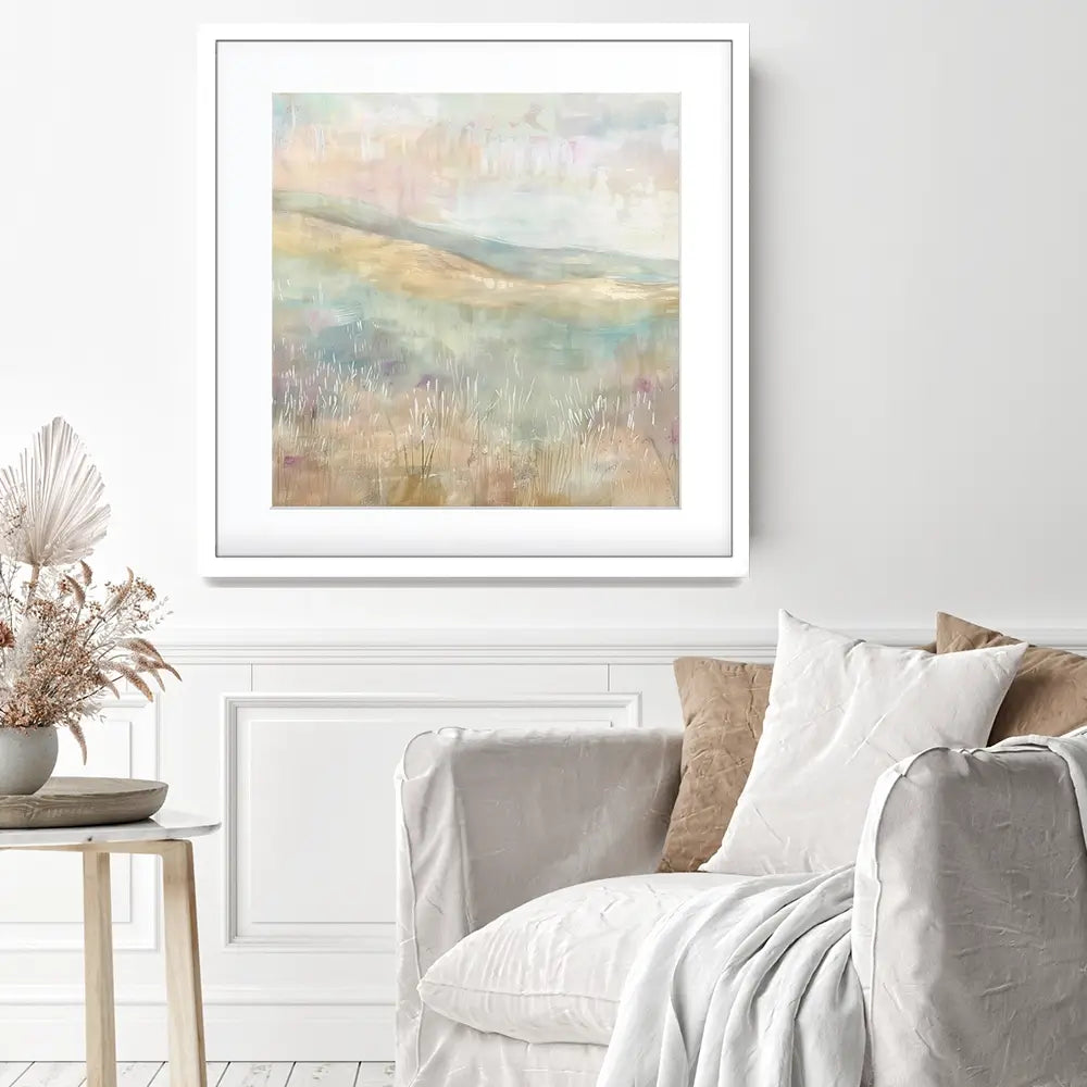 Muted Spring Landscape 1 Square Framed Art Print Muted Spring Landscape 1 Square Framed Art Print wall art product Art Print Shop