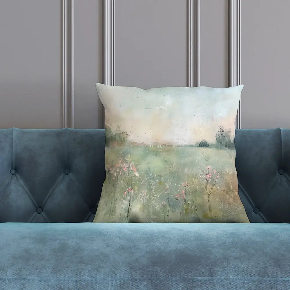 Muted Spring Landscape 2 Cushion Muted Spring Landscape 2 Cushion wall art product Art Print Shop