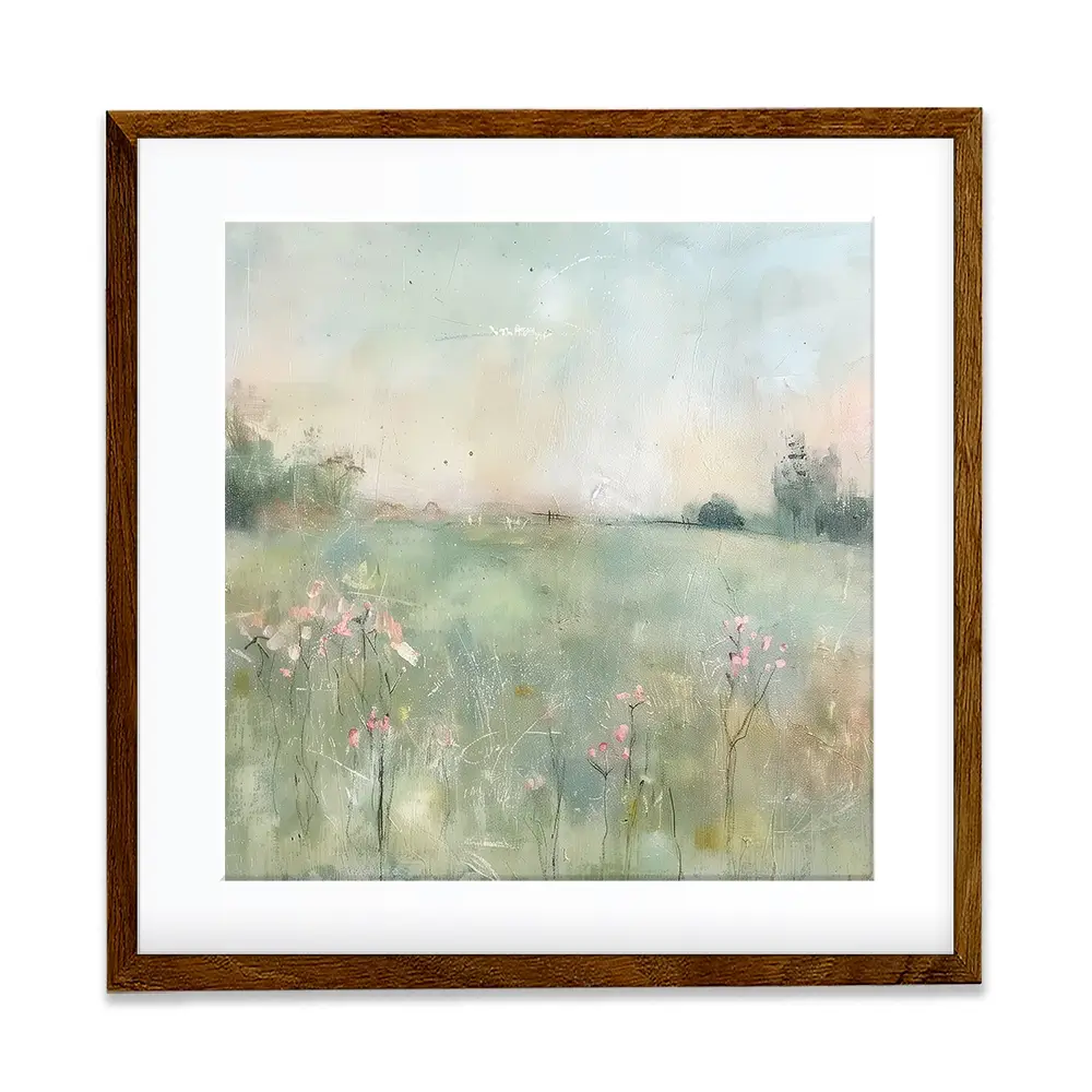 Muted Spring Landscape 2 Square Framed Art Print Muted Spring Landscape 2 Square Framed Art Print wall art product Art Print Shop