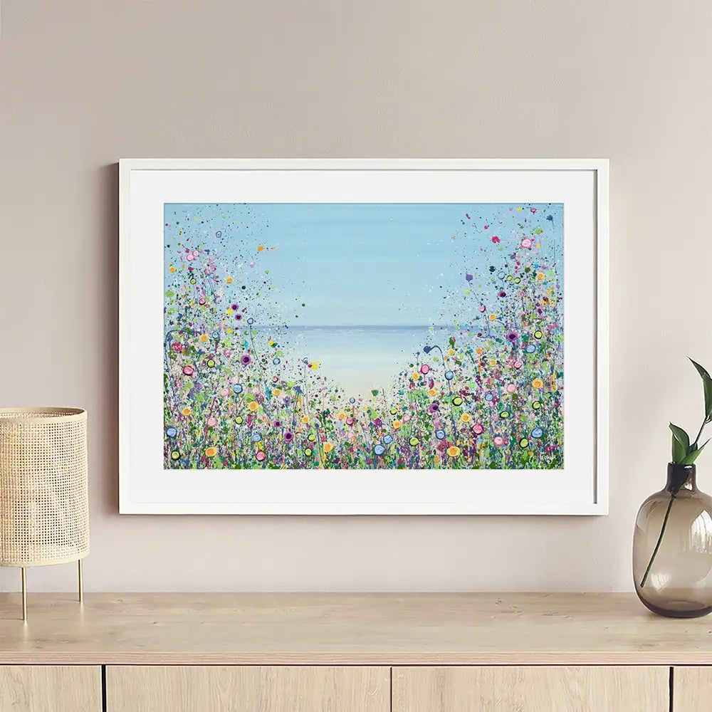 My Happy Place Framed Art Print -JG A Happy Heart Framed Art Print | A Happy Heart Framed Artwork wall art product JGough