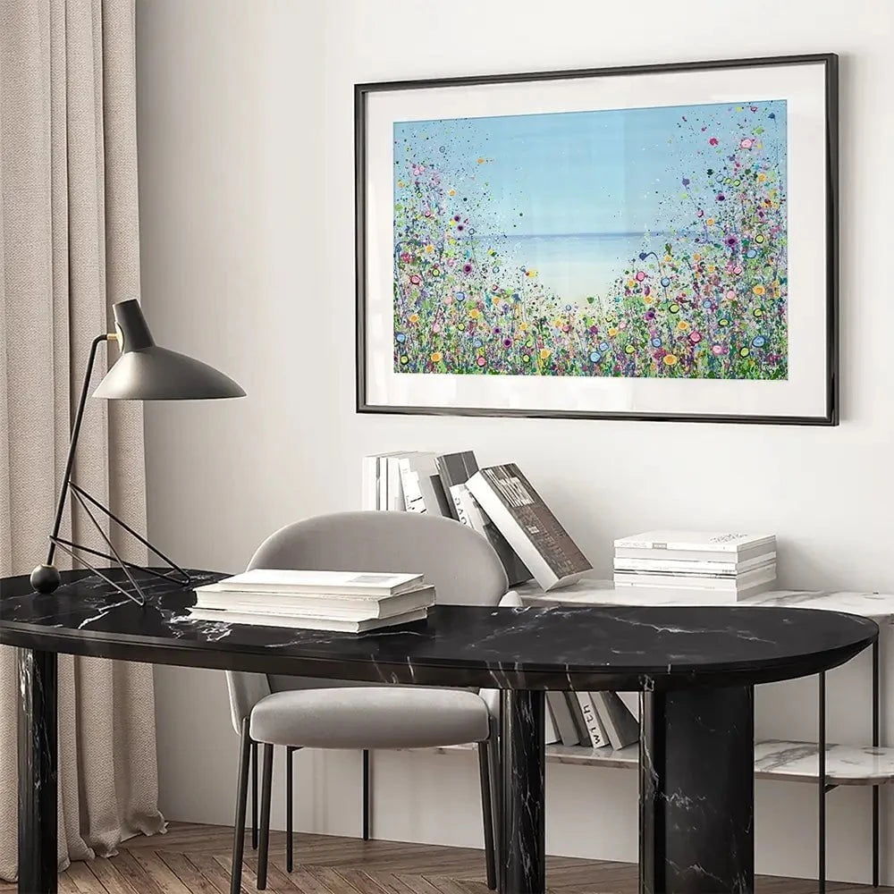 My Happy Place Framed Art Print -JG A Happy Heart Framed Art Print | A Happy Heart Framed Artwork wall art product JGough