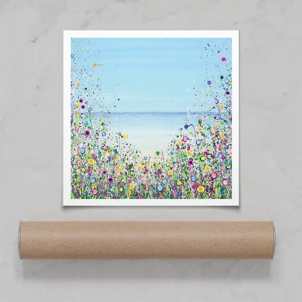 My Happy Place Square Art Print My Happy Place Square Art Print wall art product Jo Gough