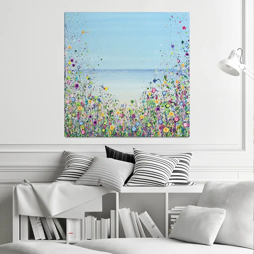 My Happy Place Square Canvas Print My Happy Place Square Canvas Print wall art product Jo Gough