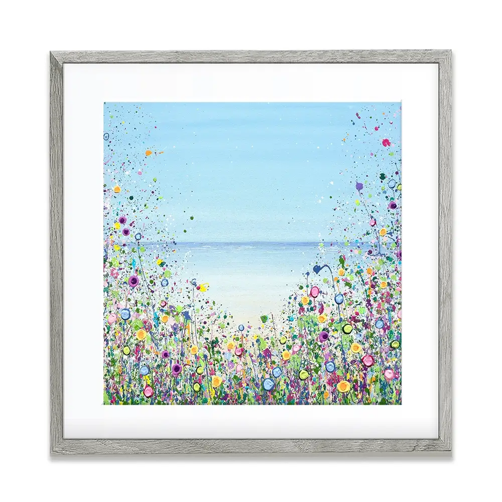 My Happy Place Square Framed Art Print My Happy Place Square Framed Art Print wall art product Jo Gough