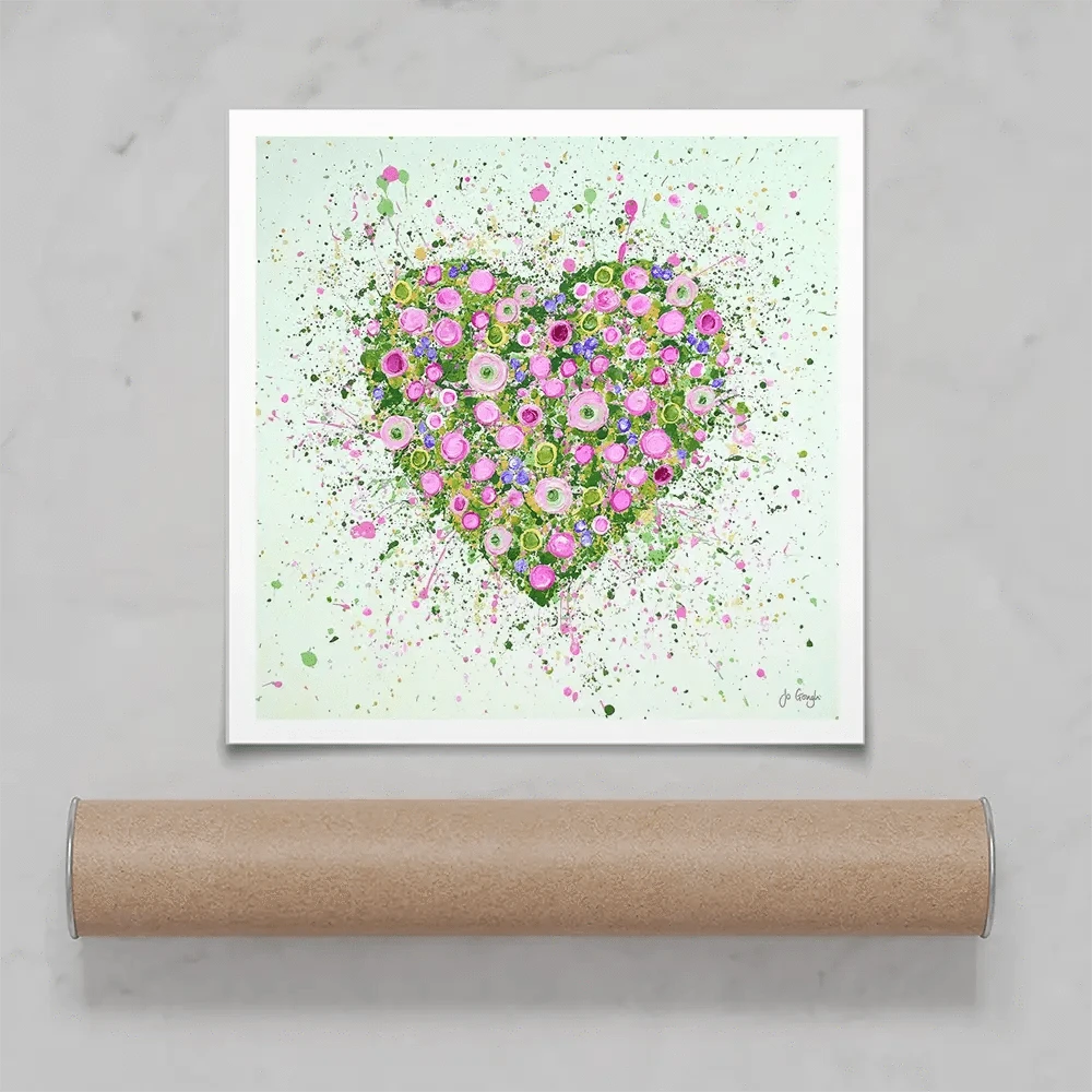 My Heart Blooms For You Art Print My Heart Blooms For You Art Print wall art product Jo Gough