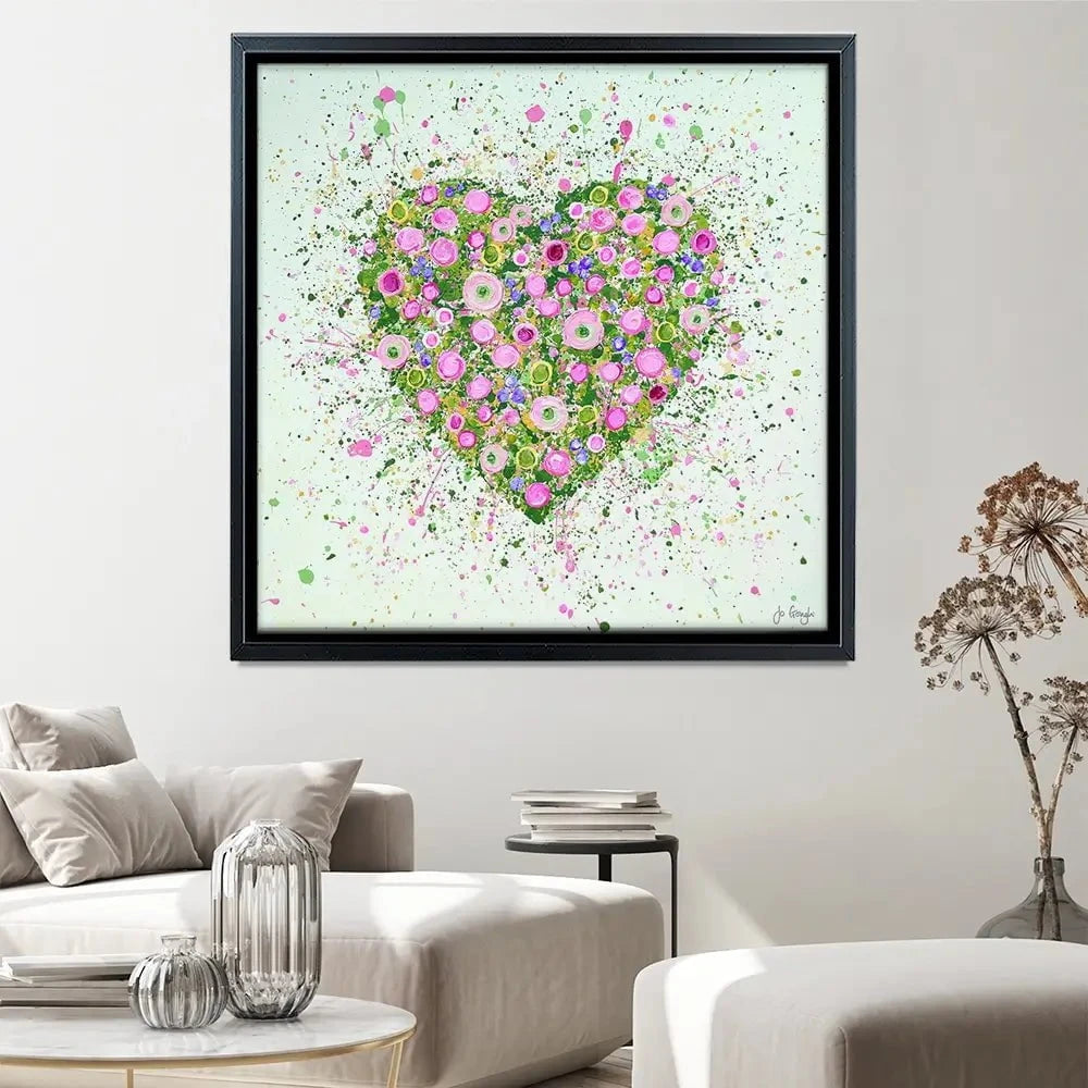My Heart Blooms For You Canvas Print My Heart Blooms For You Canvas Print wall art product Jo Gough