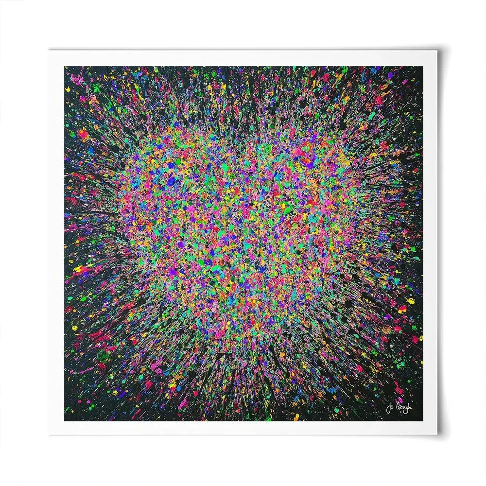 My Heart Is Bursting With Love Art Print My Heart Is Bursting With Love Art Print wall art product Jo Gough